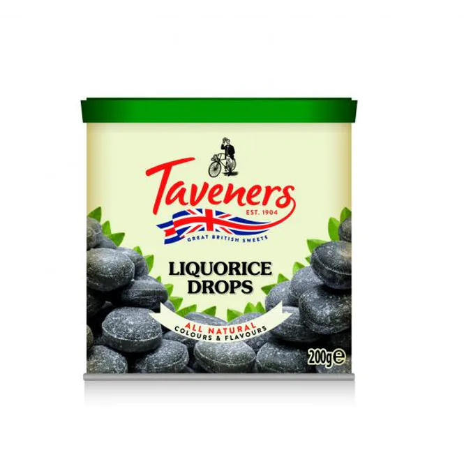 Huvudbild Licorice Drops 200gr Taveners
